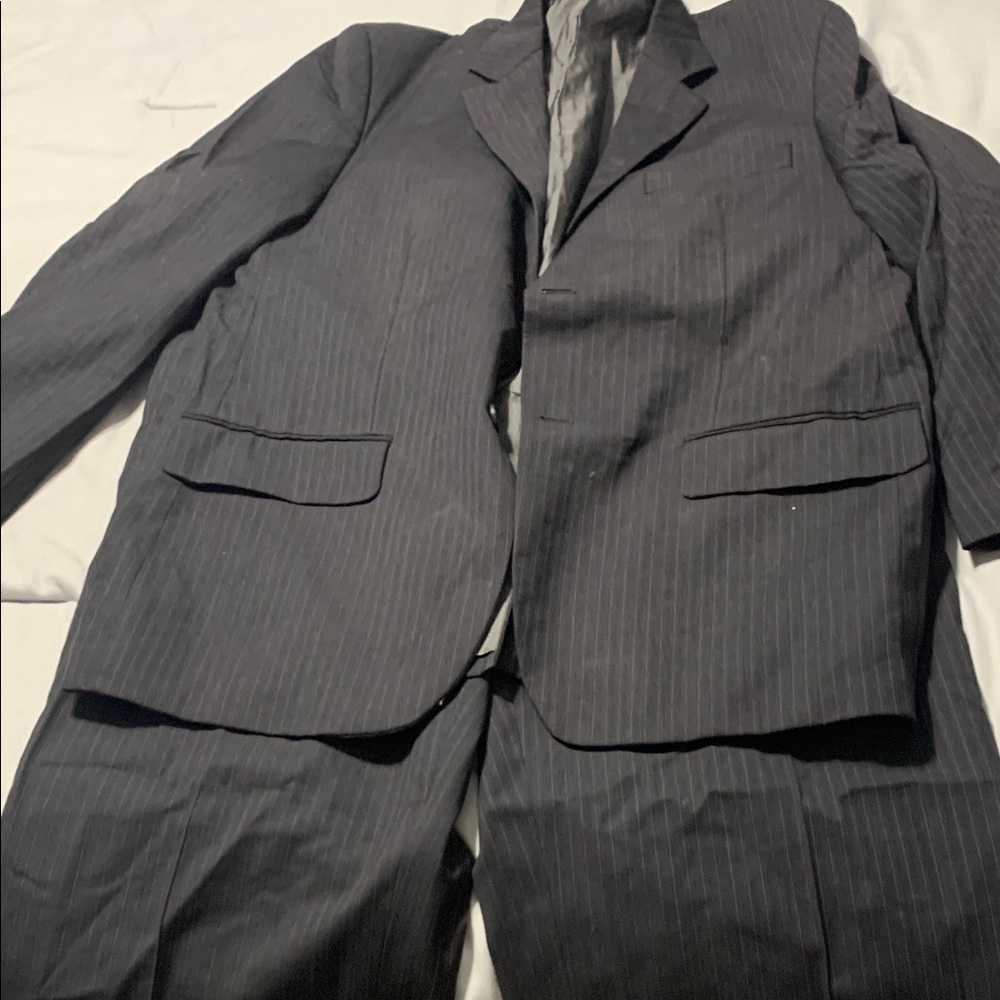 Joseph & Feiss Dark Gray Pinstripe Suit